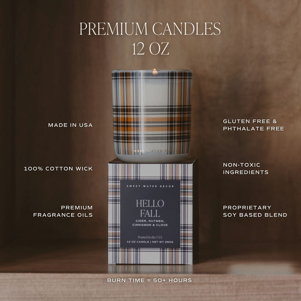 Cozy Season Soy Candle - Boxed Amber Tinted Glass Jar - 12 oz
