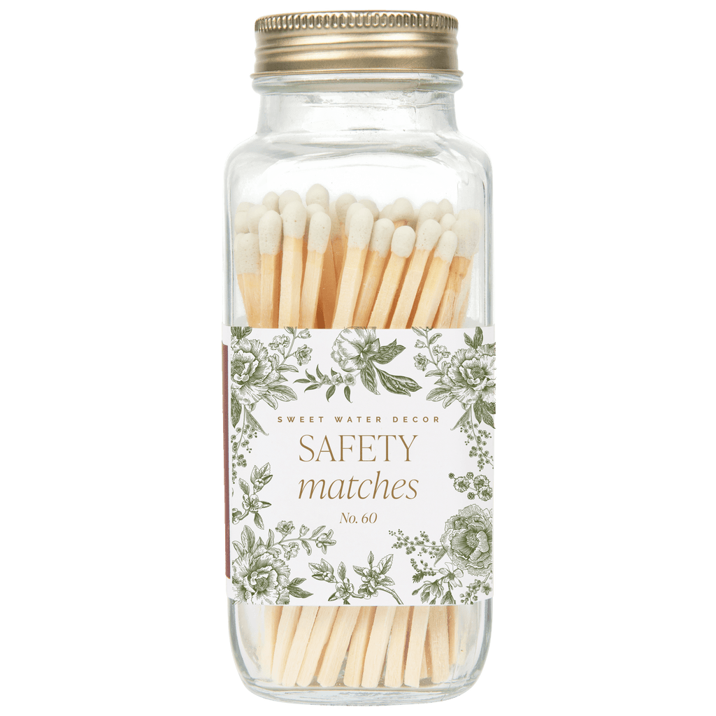 Green Delft White Tip Safety Matches - 60 Count, 3.75"