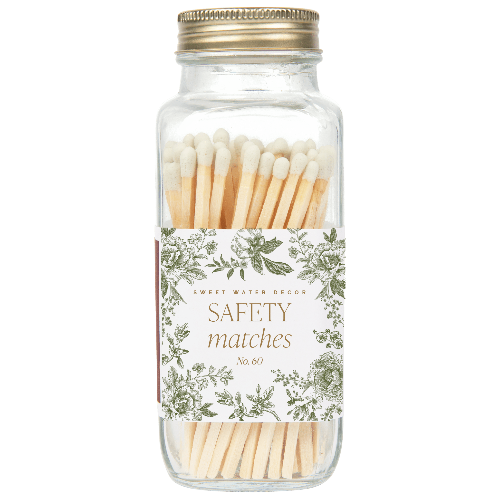 Green Delft White Tip Safety Matches - 60 Count, 3.75"
