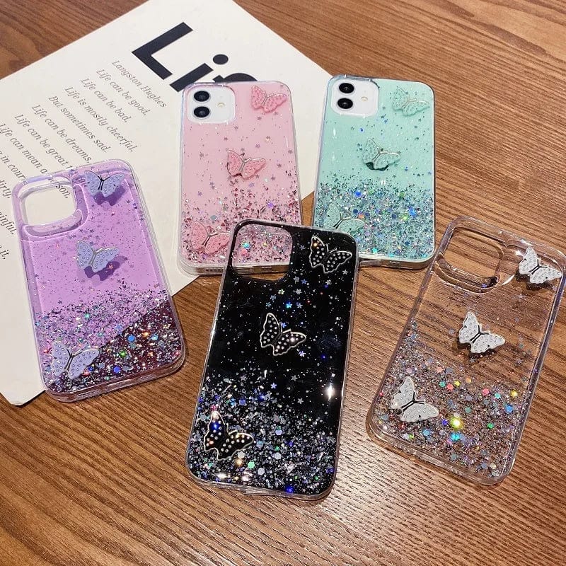 Diamond Butterfly Glitter Bling Samsung Case