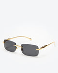 NOBLE - Black Lenses, Gold Chrome Frame