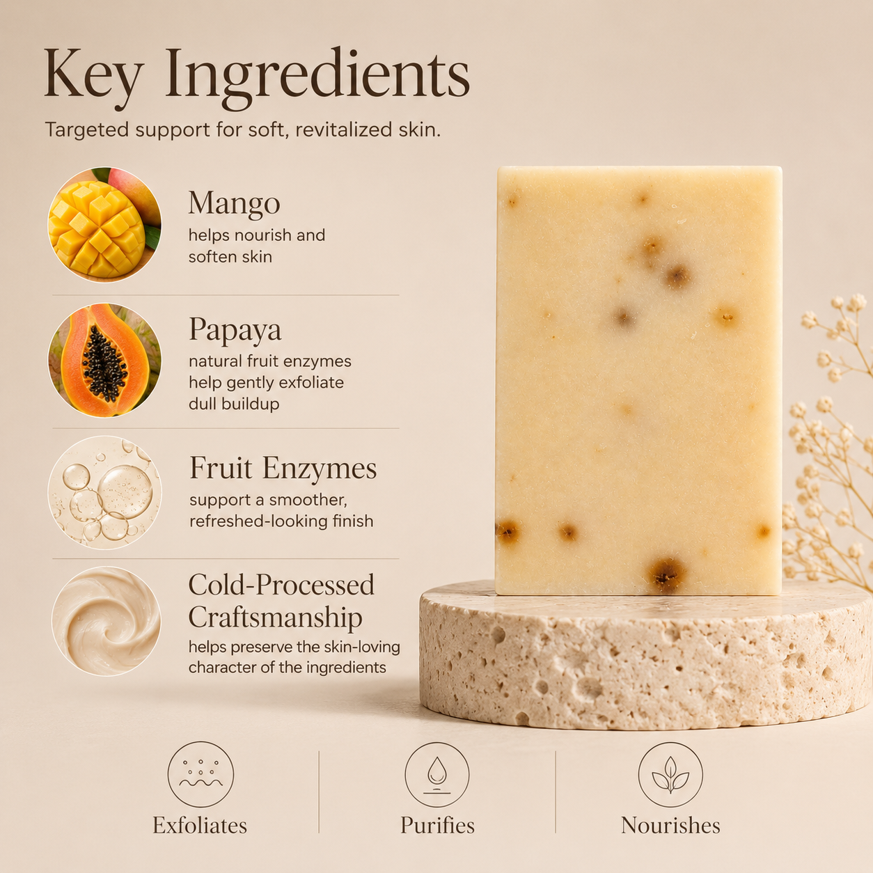 Mango + Papaya Enzyme Bar