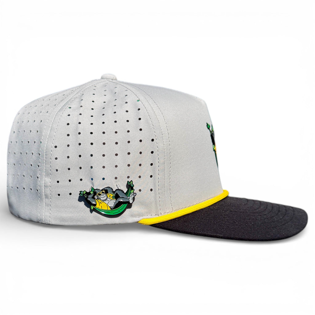 Banana Hammock Golf Hat | Snapback Cap | Built-in Magnetic Ball Marker Holder + Marker Included | Adjustable | One Size