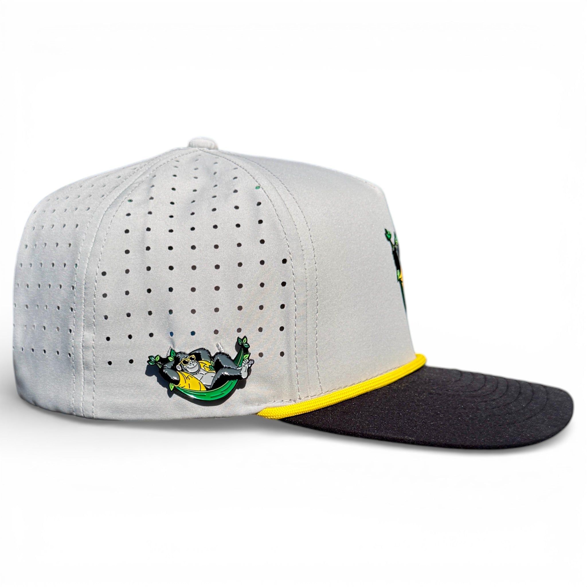 Banana Hammock Golf Hat | Snapback Cap | Built-in Magnetic Ball Marker Holder + Marker Included | Adjustable | One Size