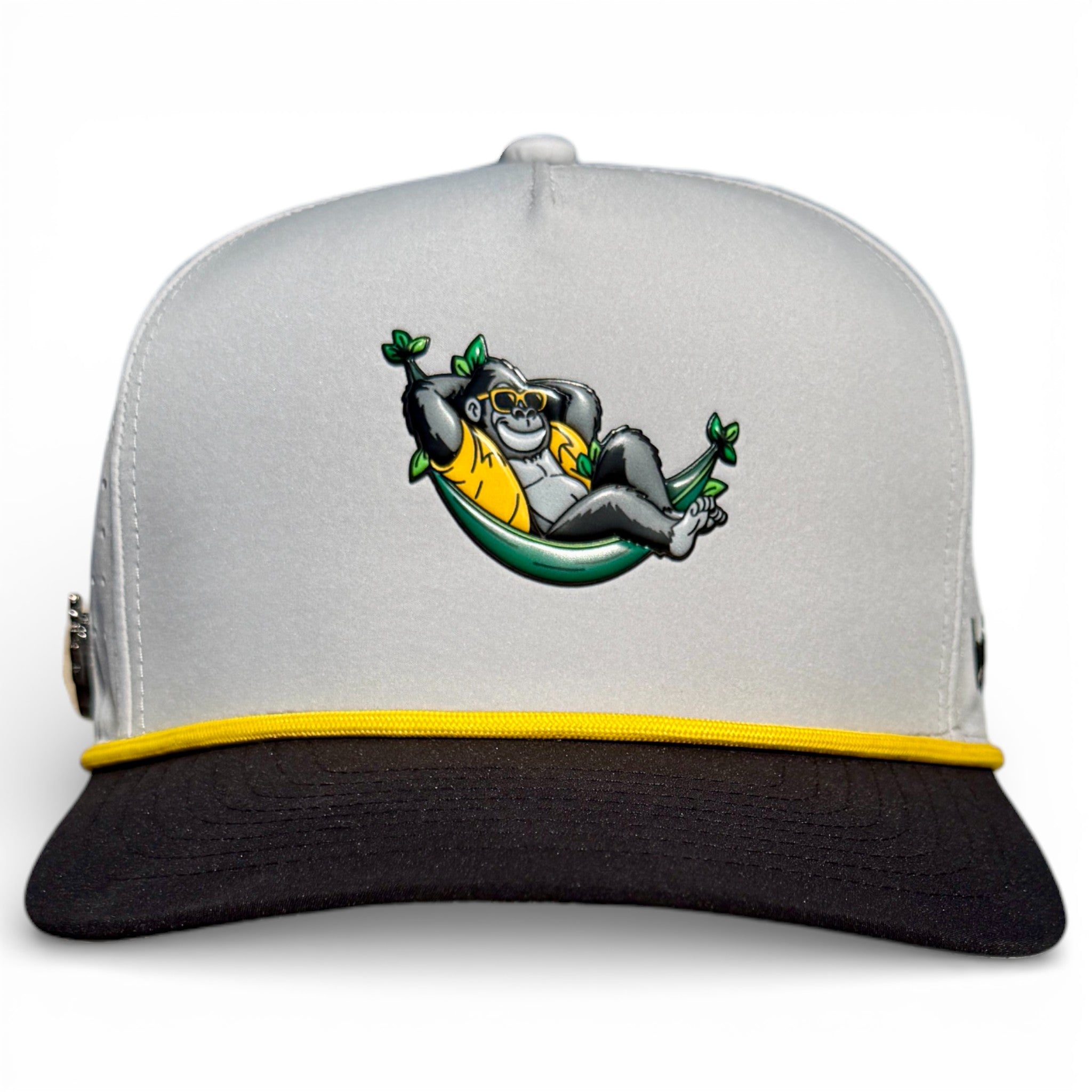 Banana Hammock Golf Hat | Snapback Cap | Built-in Magnetic Ball Marker Holder + Marker Included | Adjustable | One Size