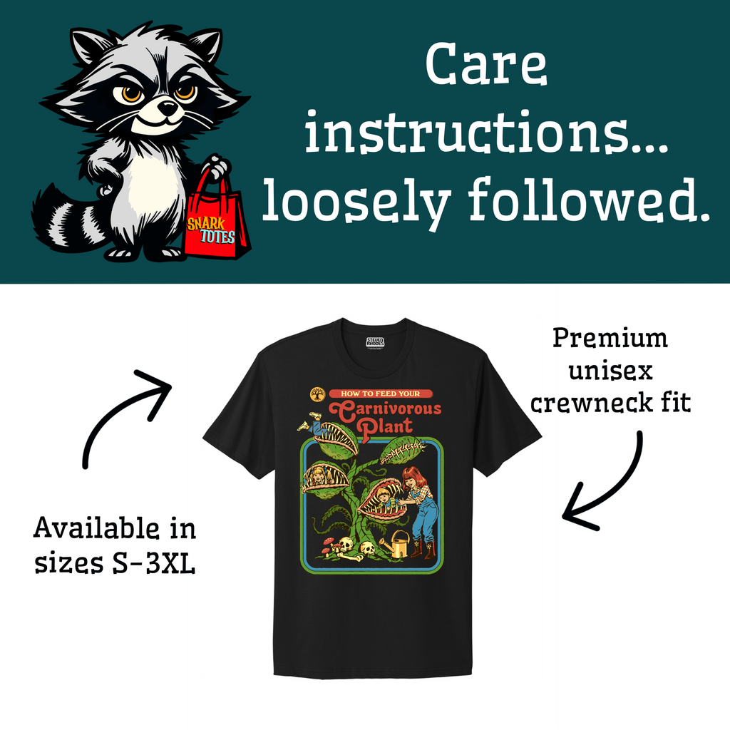 How To Feed Your Carnivorous Plant Black T-shirt