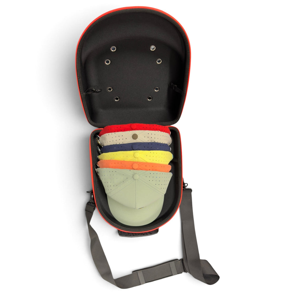 Hat Caddy Travel Case | Hard Shell Hat Carrier Holds Up to 6 Hats | Protective Hat Storage Case with Adjustable Shoulder Strap
