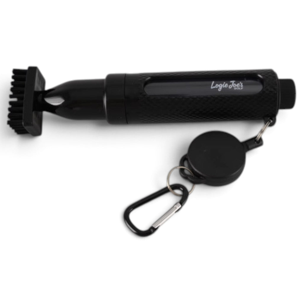 Logie Joe's Club Scrub Brush | Refillable Golf Club Cleaner | Retractable Clip, Strong Bristles & Golf Bag Attachment