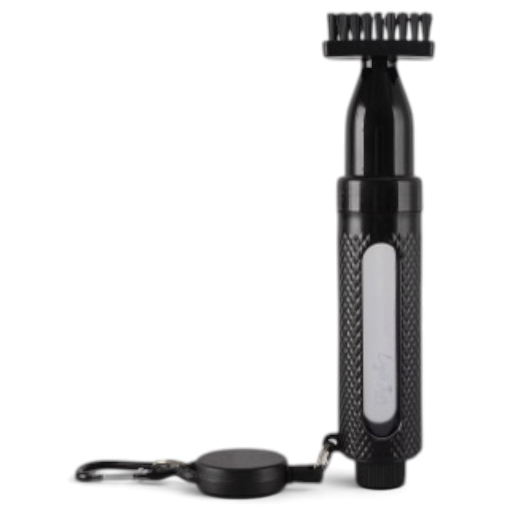 Logie Joe's Club Scrub Brush | Refillable Golf Club Cleaner | Retractable Clip, Strong Bristles & Golf Bag Attachment