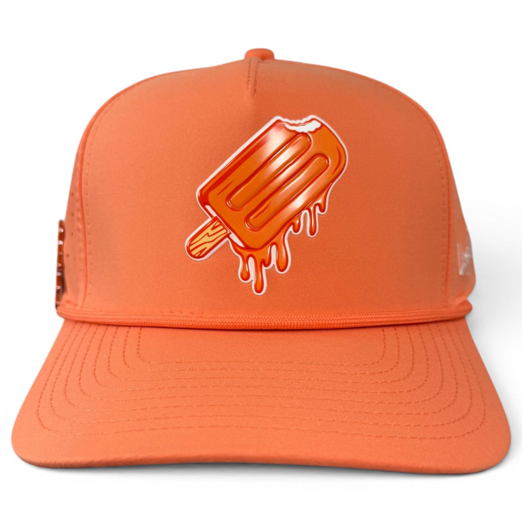 Orange Dream Golf Hat | Snapback Cap | Built-in Magnetic Ball Marker Holder + Marker Included | Adjustable