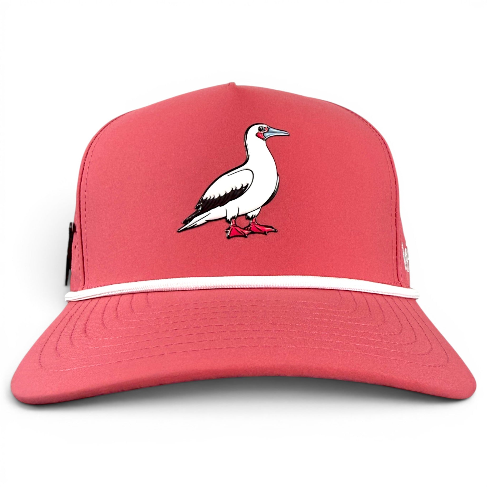 Redfoot Birdie Golf Hat | Snapback Cap | Built-in Magnetic Ball Marker Holder + Marker Included | Adjustable Red Footed Booby