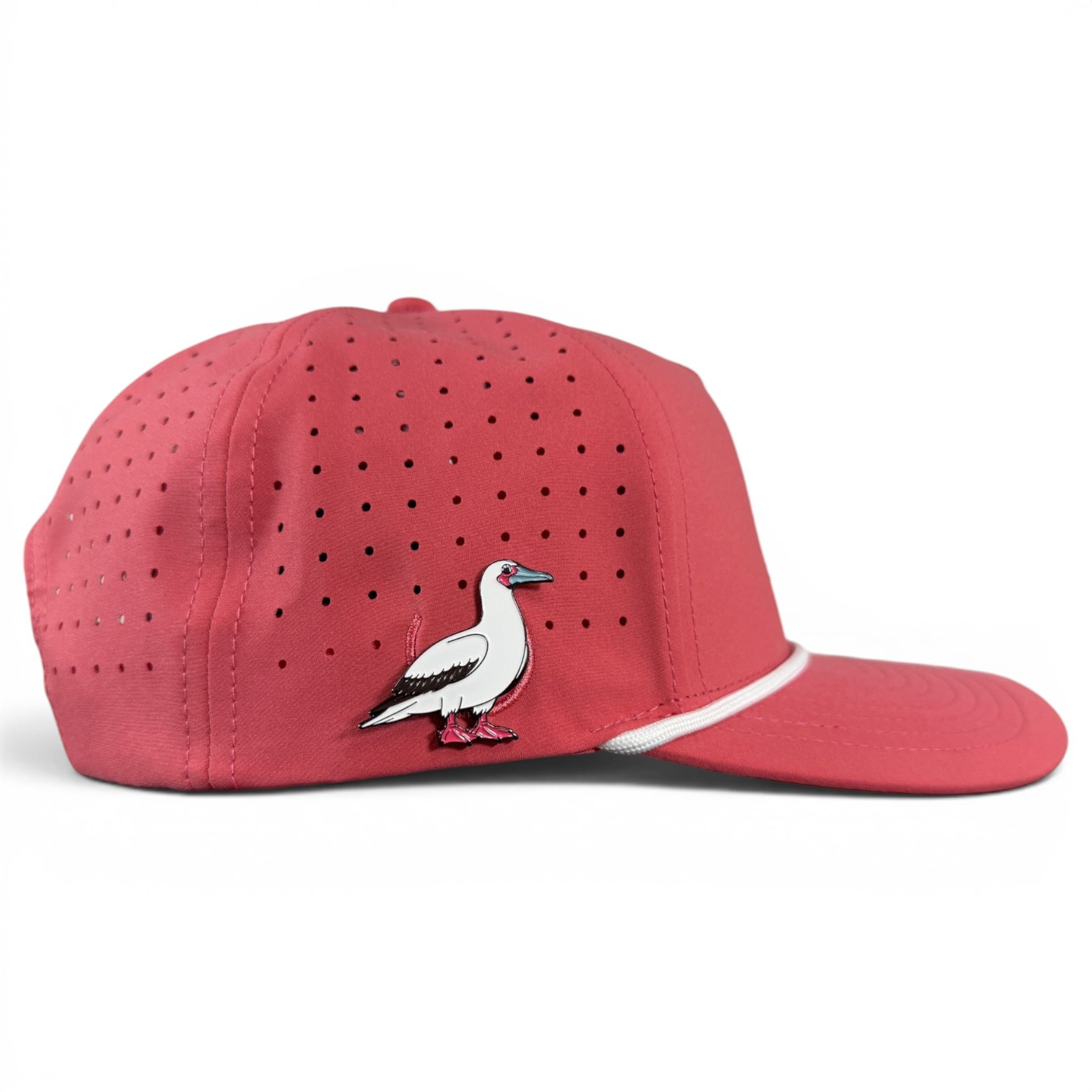 Redfoot Birdie Golf Hat | Snapback Cap | Built-in Magnetic Ball Marker Holder + Marker Included | Adjustable Red Footed Booby