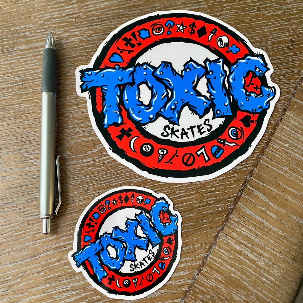 Toxic Skates Stickers 6" or 3"