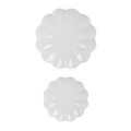 White Scalloped Serving Tray Set
