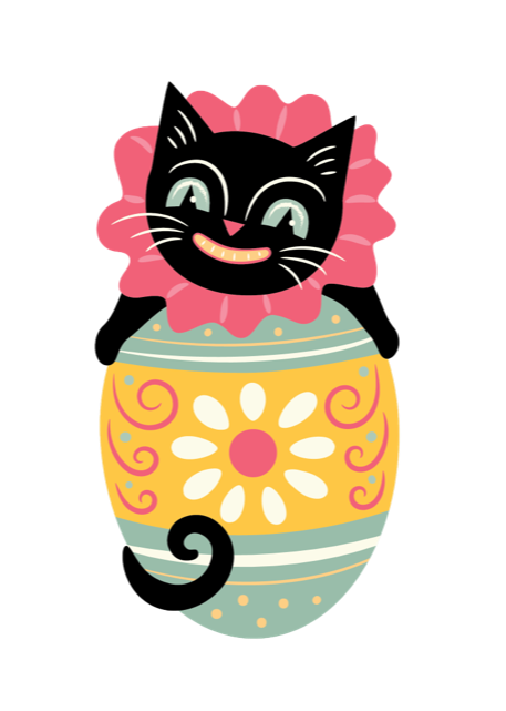 Eggcellent Easter Cat Brooch by Johanna Parker x Lipstick & Chrome