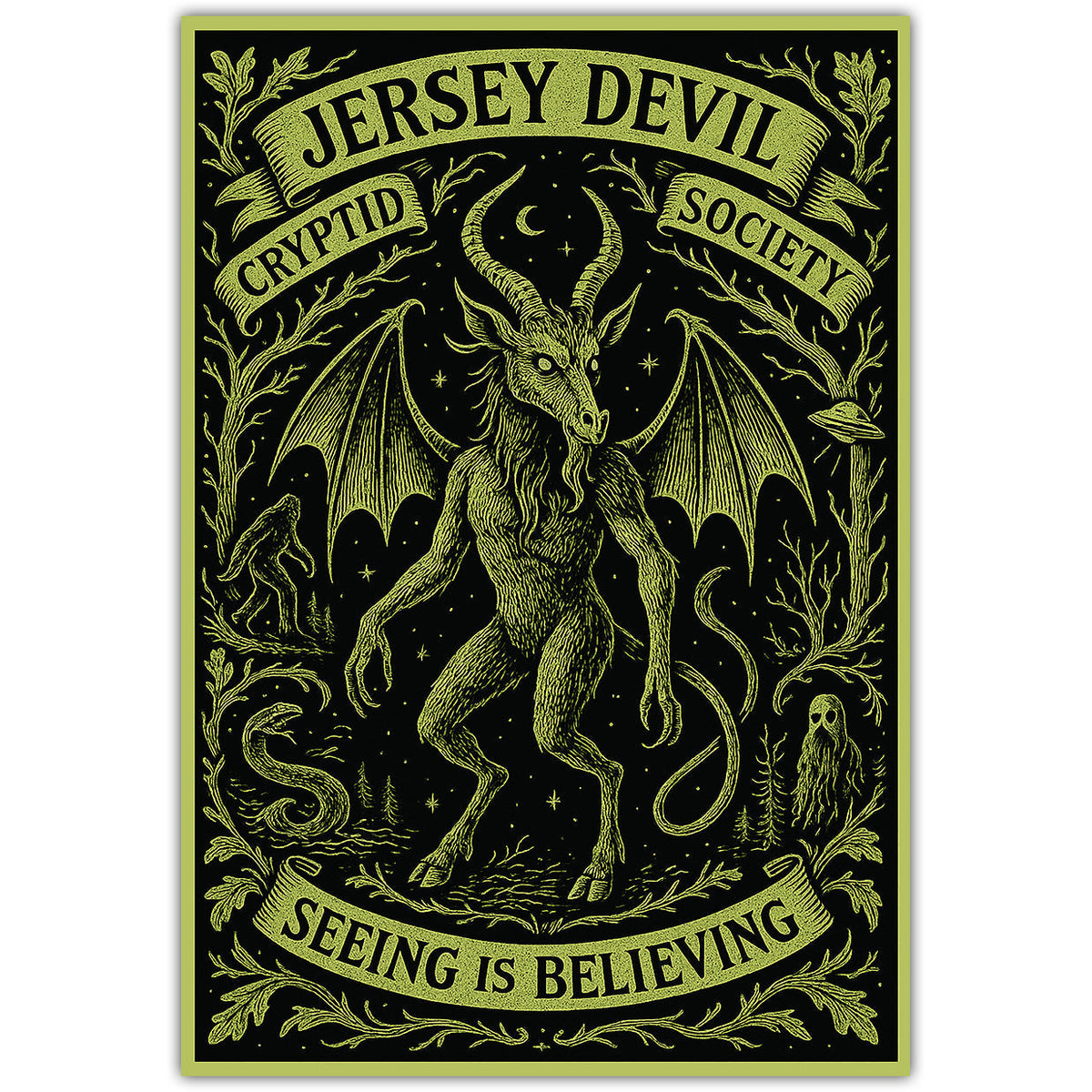 Jersey Devil Cryptid Society Flexible Magnet