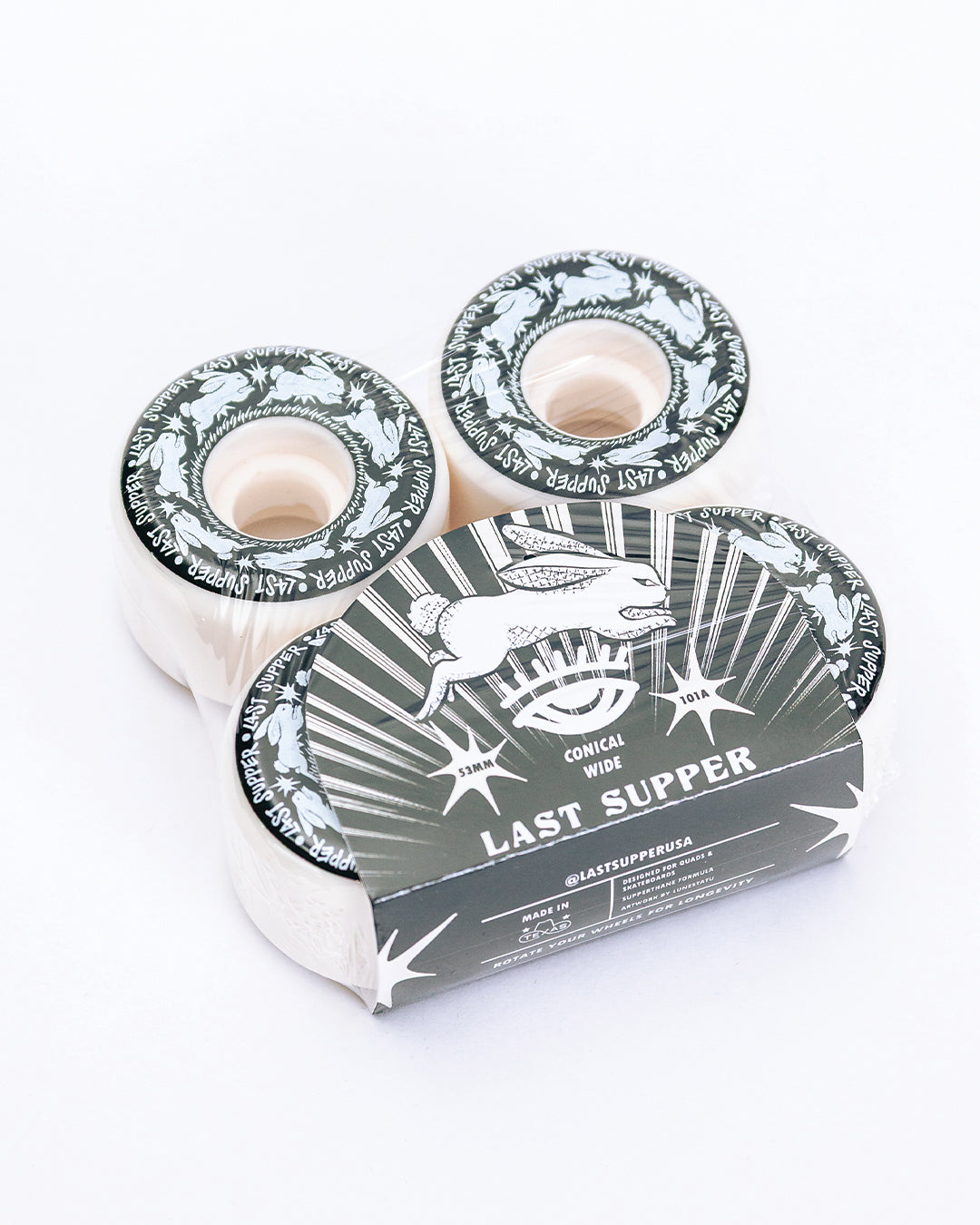 Last Supper 53mm 101A 2025 Design Contest Conical Wide Skateboard Wheel | Supperthane Formula