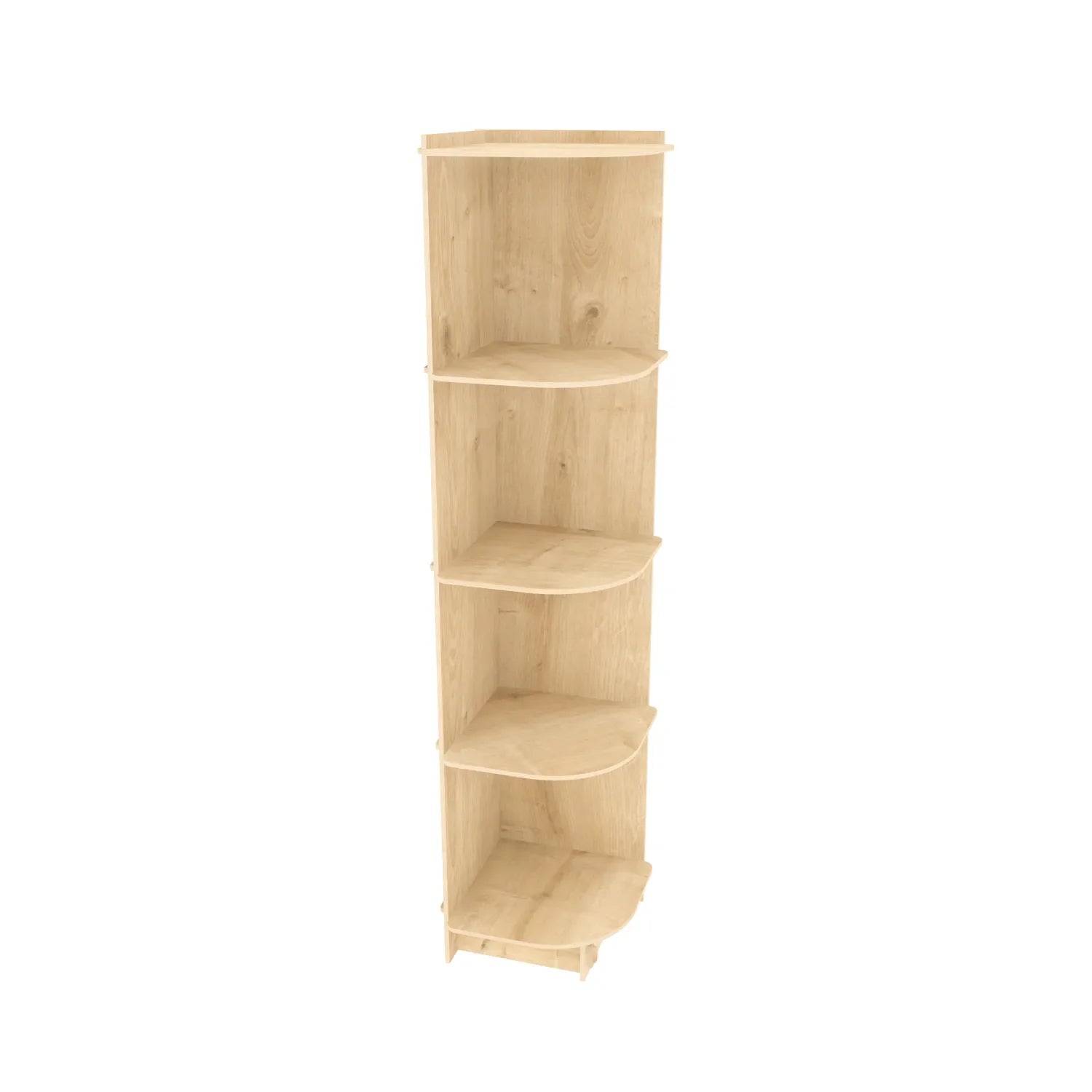 Liva 54" Tall MDF Corner Bookcase | Bookshelf | Display Unit