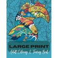 Adult Coloring & Tracing Book: Large Print - Paperback