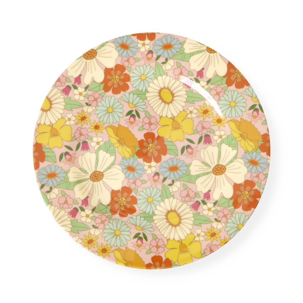 Melamine Kids Lunch Plate | Flower Power Print