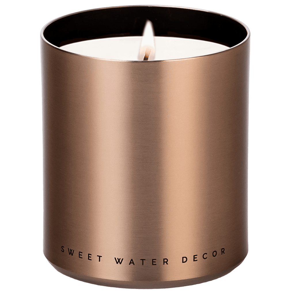 Hello Fall Soy Candle - Bronze Metal Aluminum Jar - 10 oz