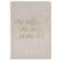 She Believed She Could Fabric Journal