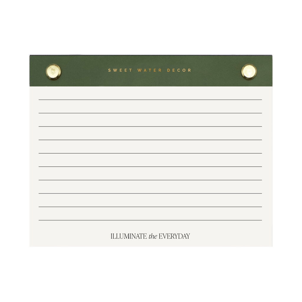 Small Green Gold Rivet Basic Notepad