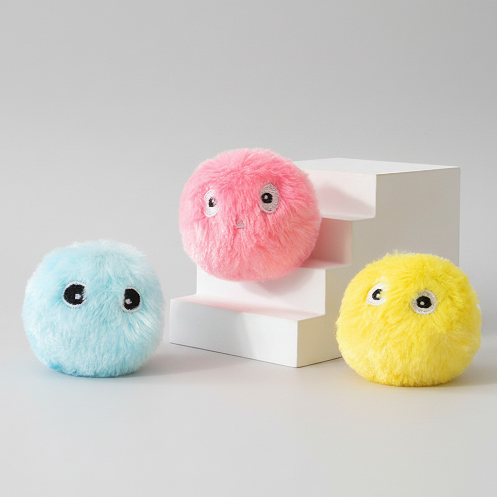 Plush Squeaker Balls (Pack of 3)