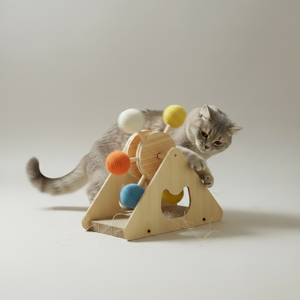 Interactive Ferris Wheel Cat Scratcher