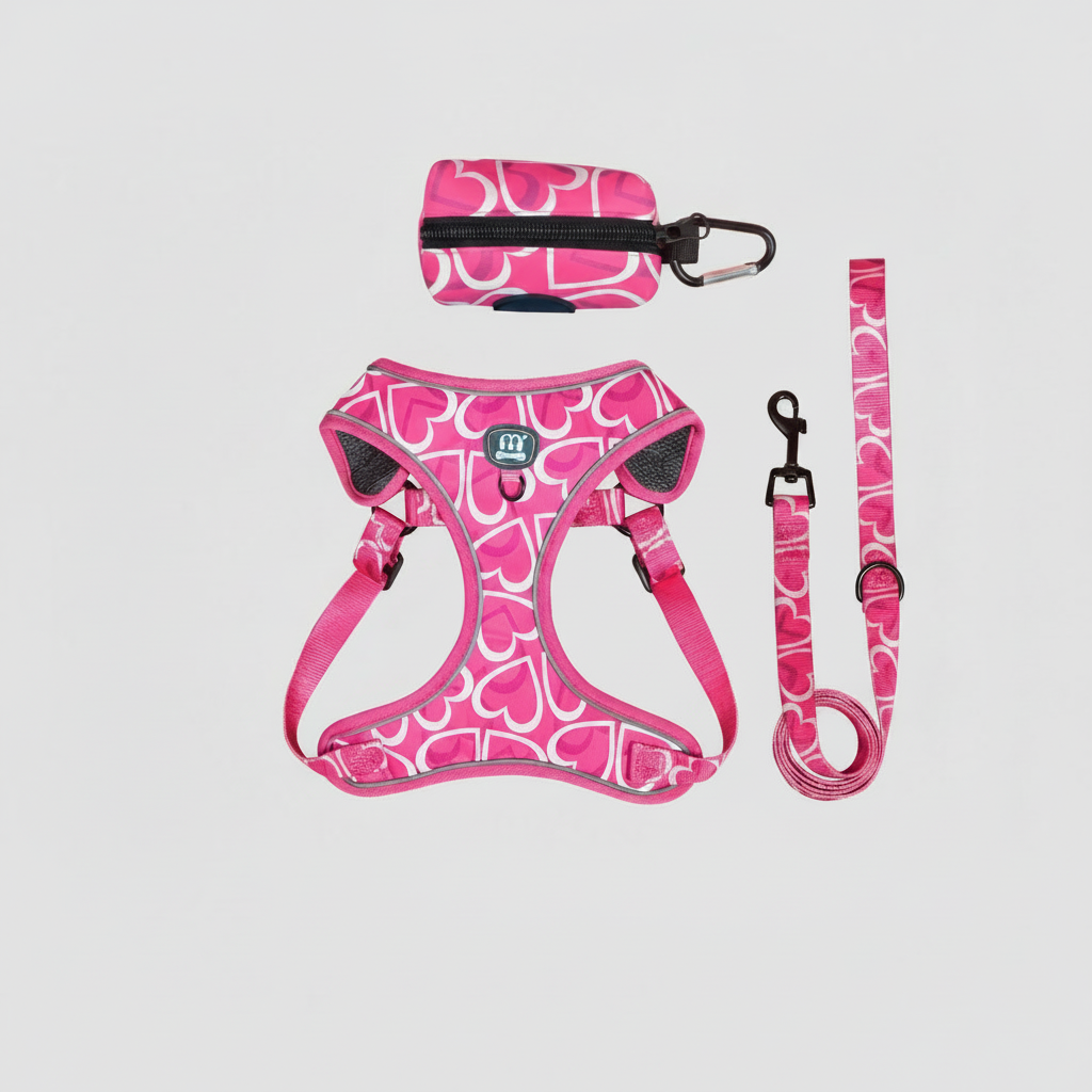 3-Piece Dog Harness & Leash Set