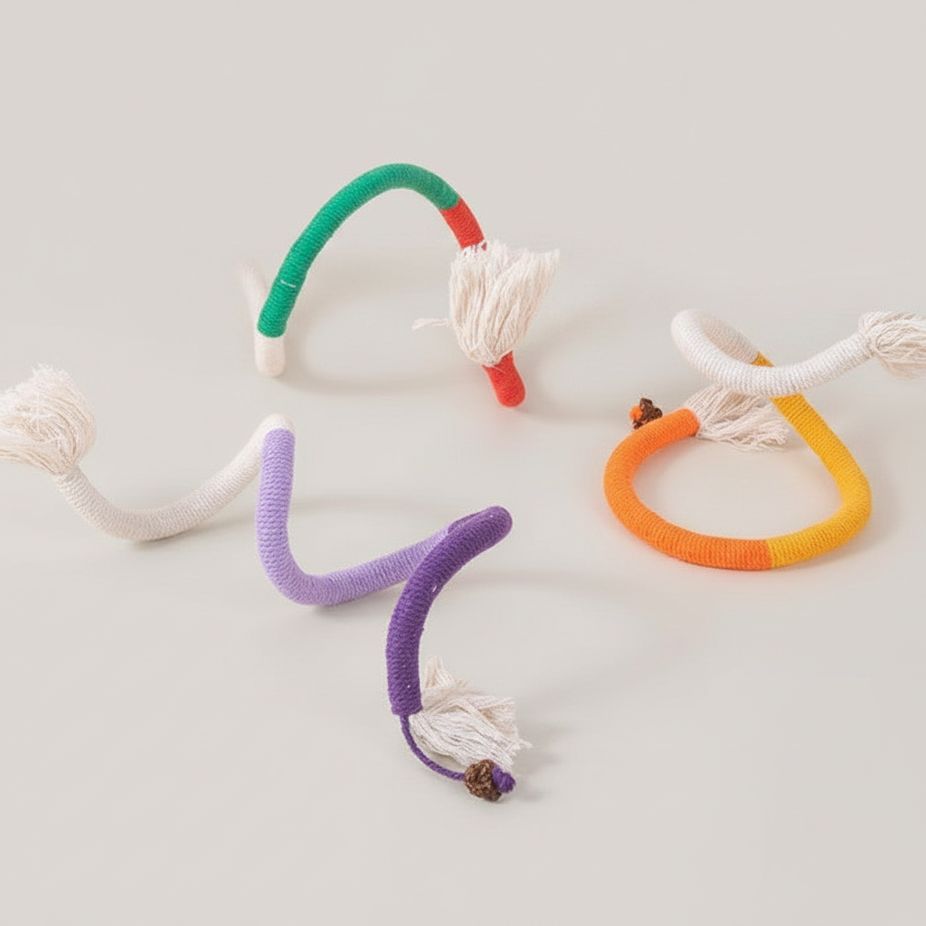 Bead Braided Rope Cat Toy