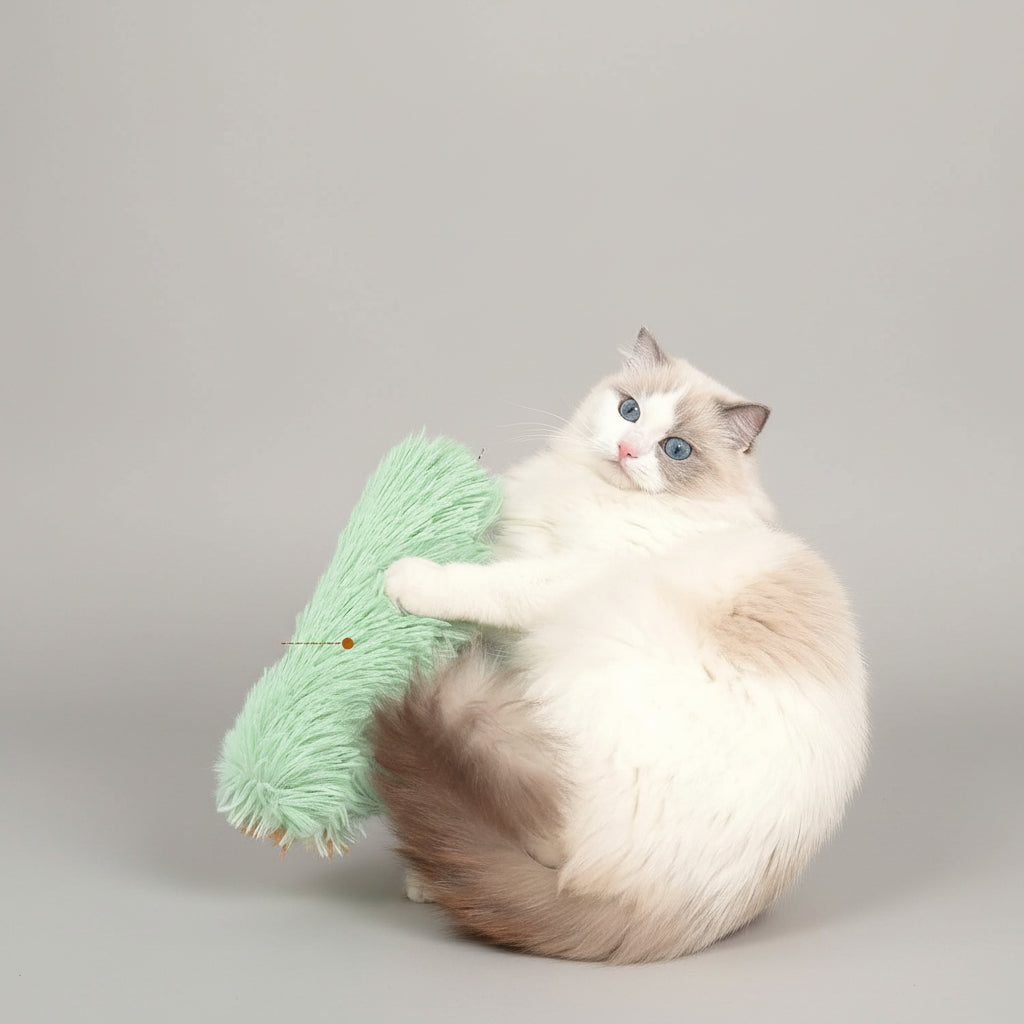 Interactive Catnip Plush Pillow