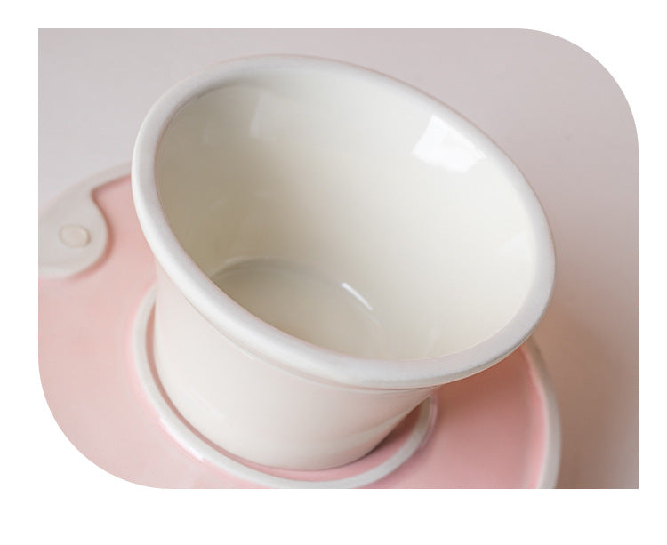 Ceramic Elevated Slow Feeder Bowl