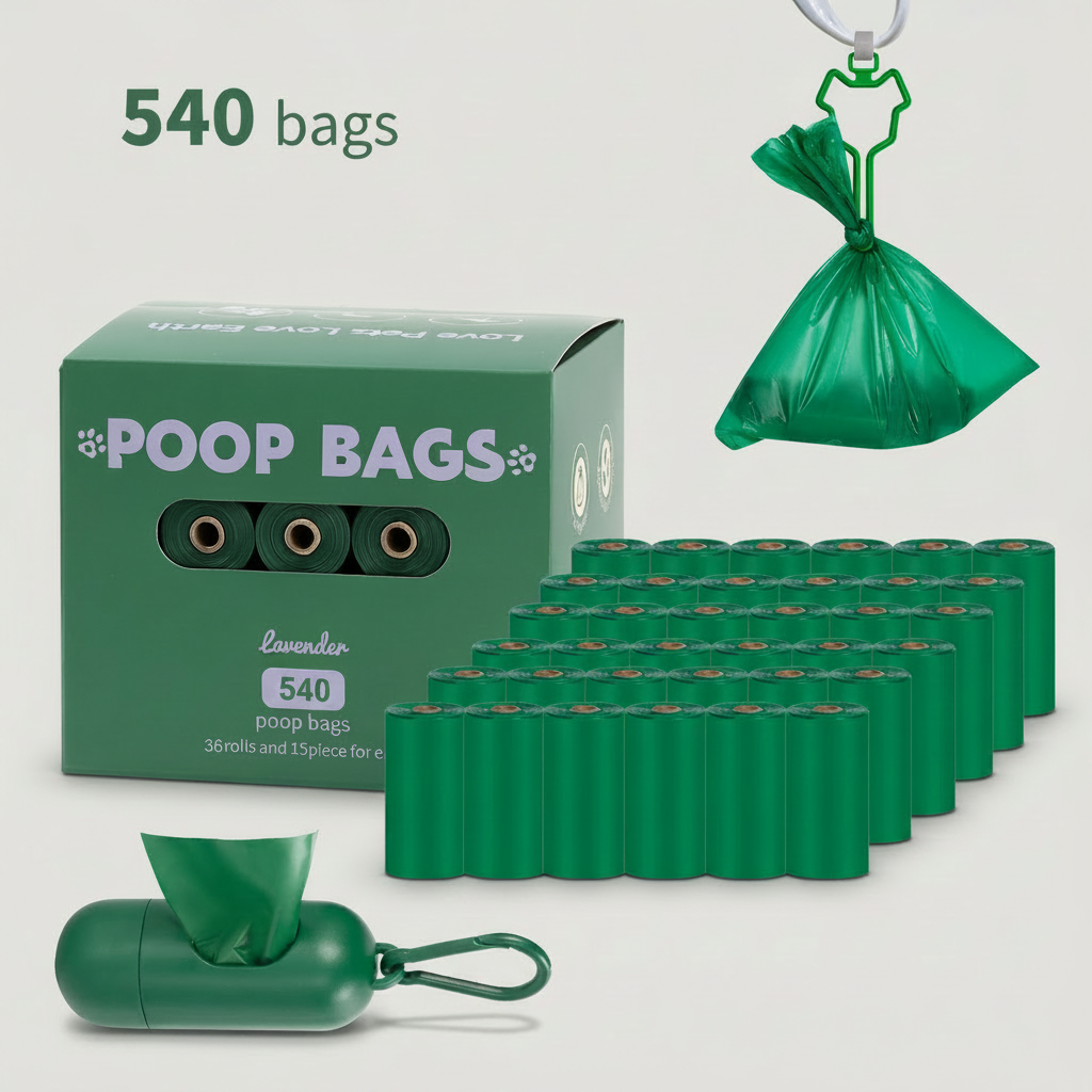 Poop Bags With Dispenser Kit