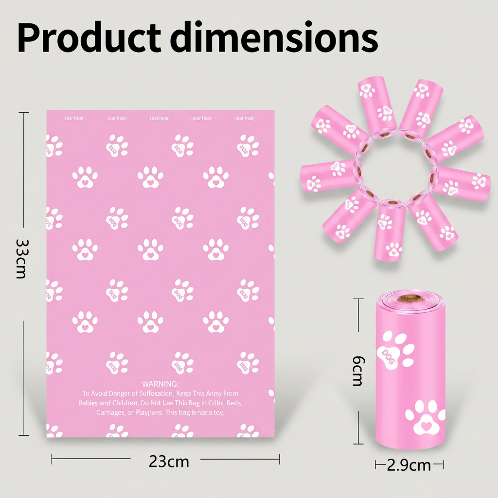 Poop Bags With Dispenser Kit