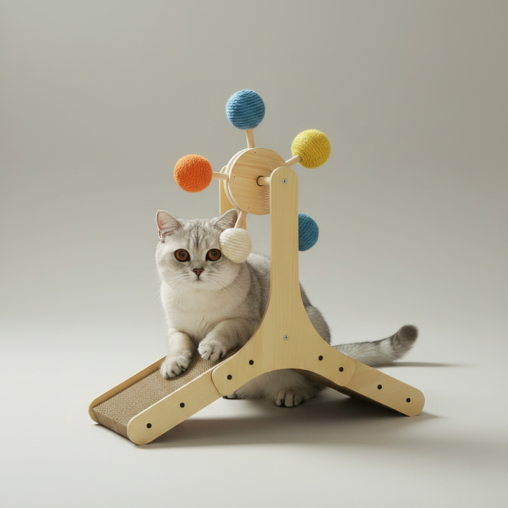 Interactive Ferris Wheel Cat Scratcher