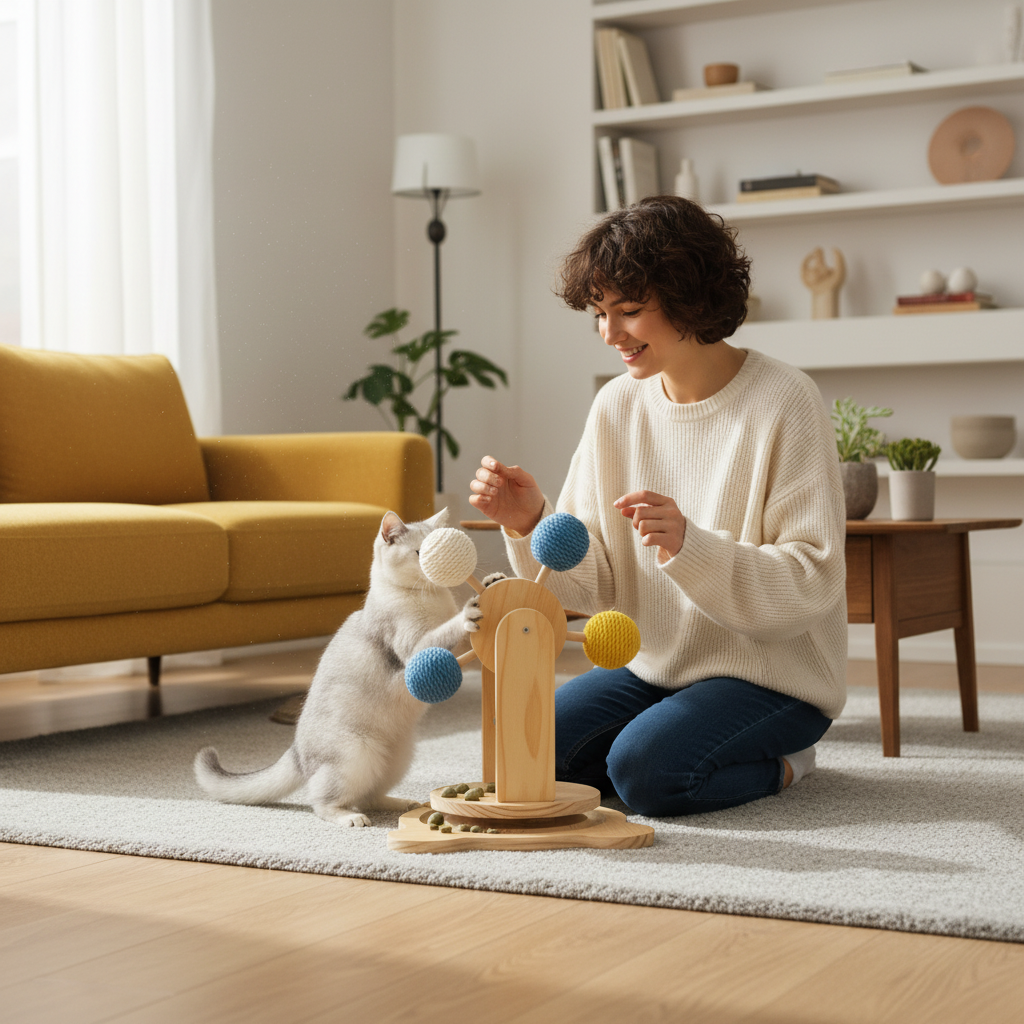 Interactive Ferris Wheel Cat Scratcher