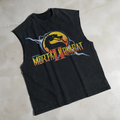 Mortal Kombat Ii' Cut-Off 90S Black T-Shirt