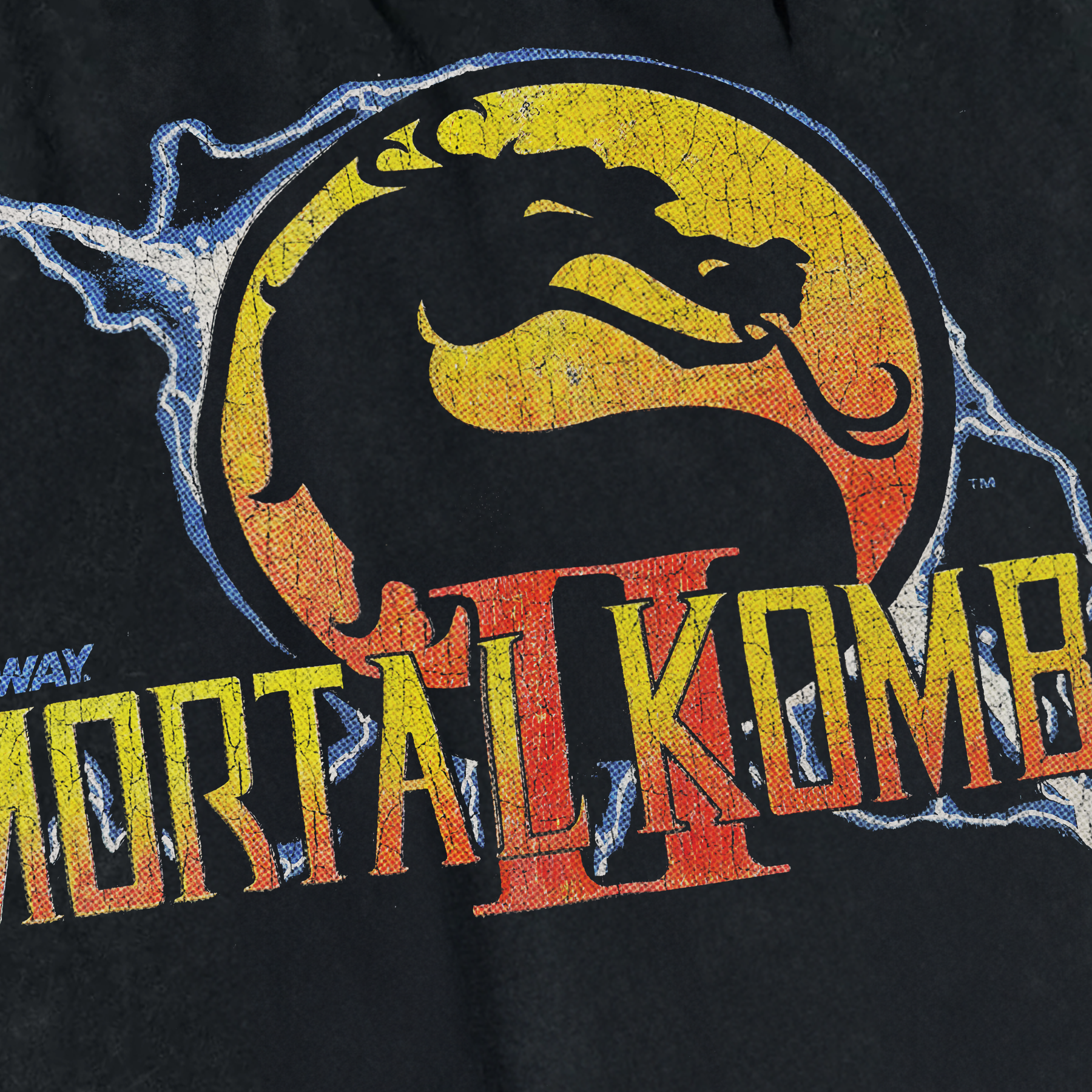 Mortal Kombat Ii' Cut-Off 90S Black T-Shirt