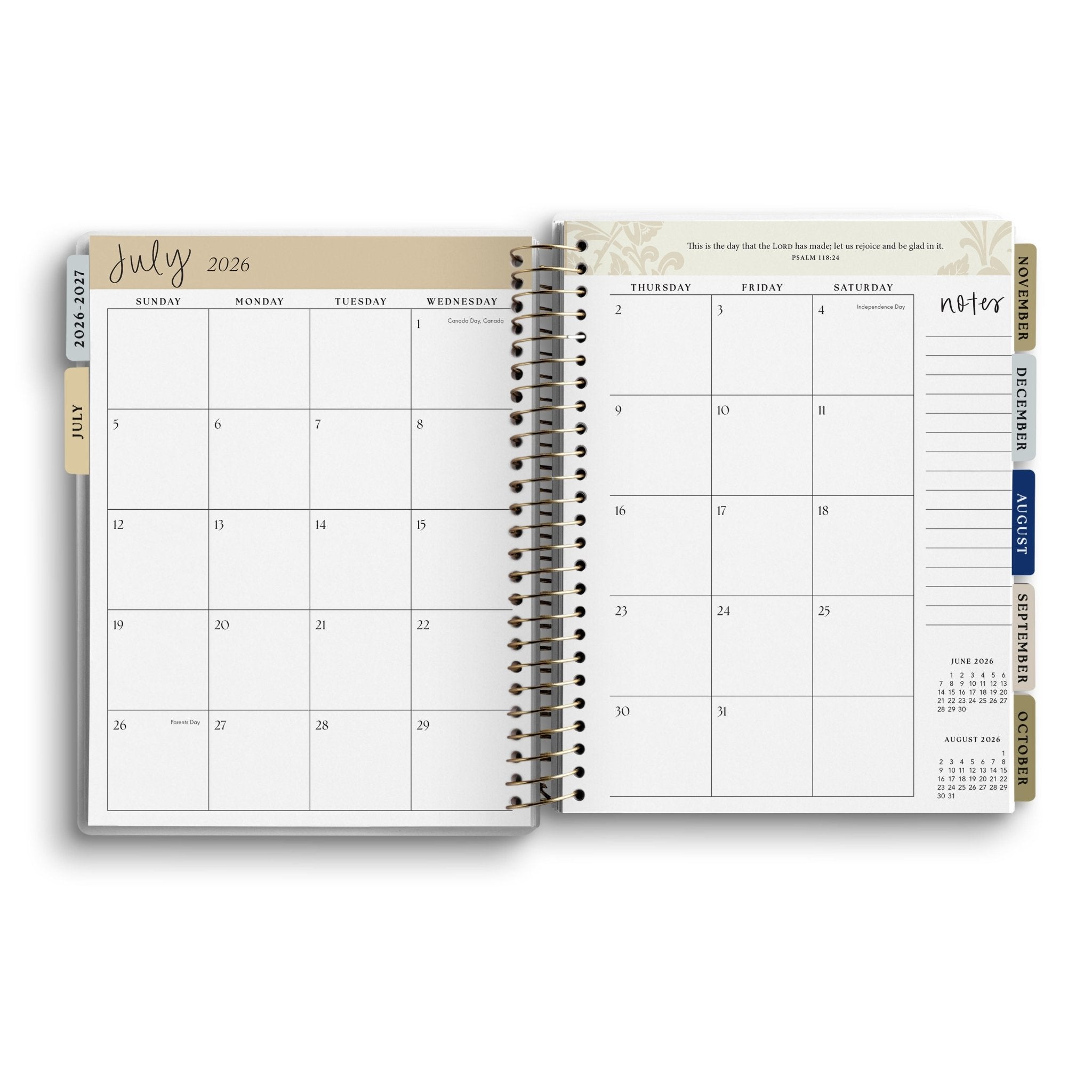 Walking with Jesus All Day, Every Day 2026-2027 18 Month Planner