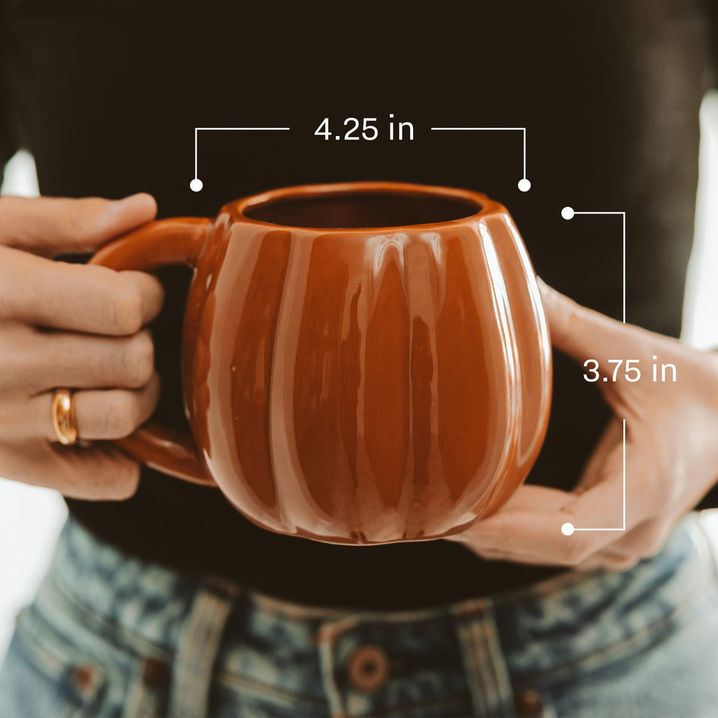 Orange Pumpkin 19 oz Figural Coffee Mug