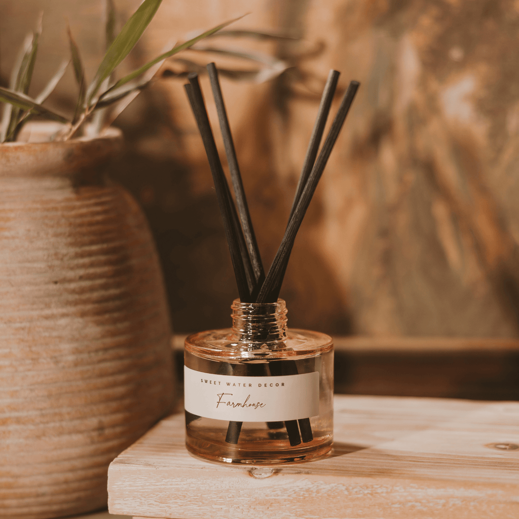Farmhouse Tinted Glass Jar Reed Diffuser