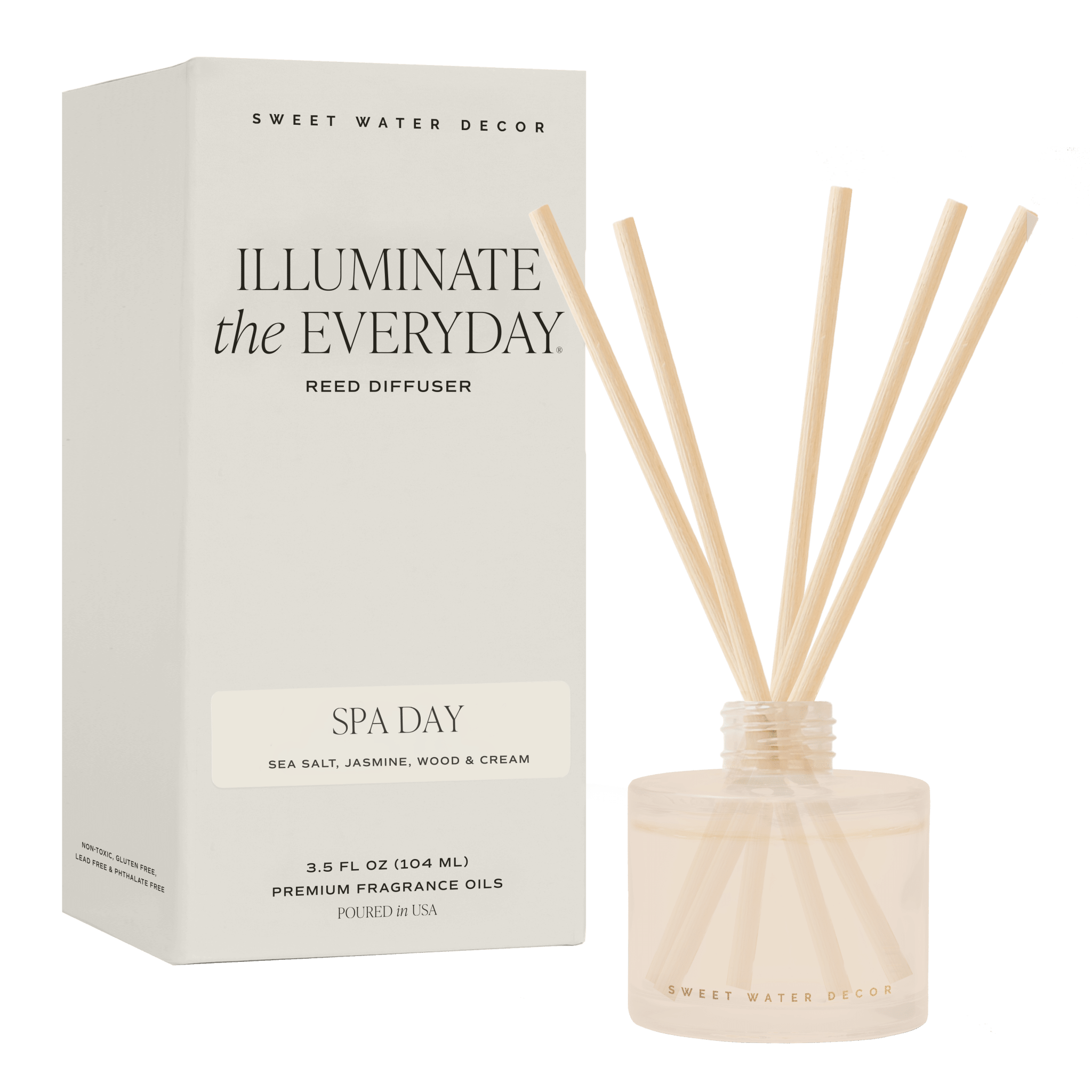 Spa Day White Translucent Tinted Glass Jar Reed Diffuser