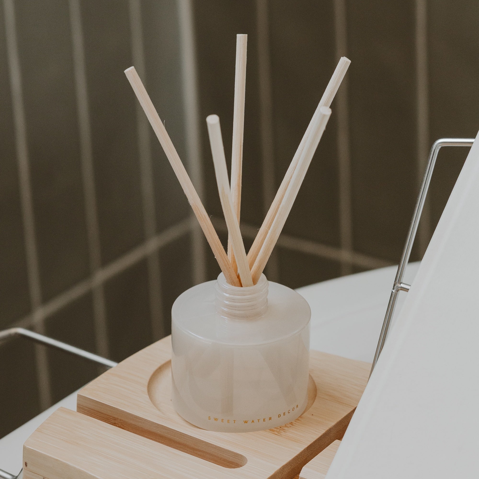Weekend White Translucent Tinted Glass Jar Reed Diffuser