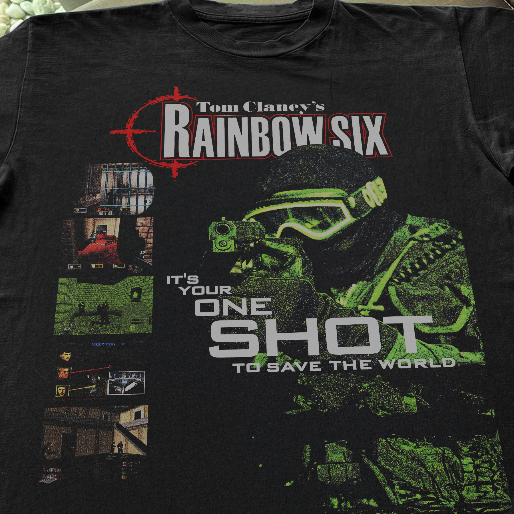 98 'Rainbow Six' Promo T-Shirt Black