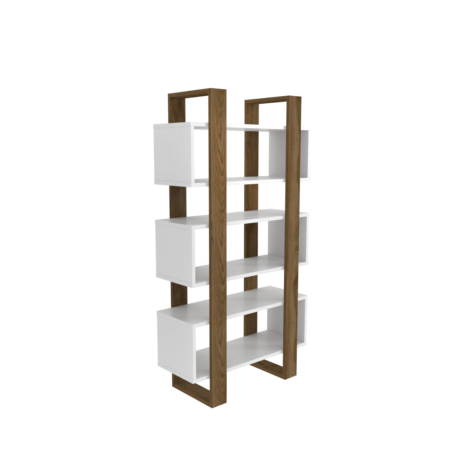 Reina 59" Modern Bookcase with Open Shelves