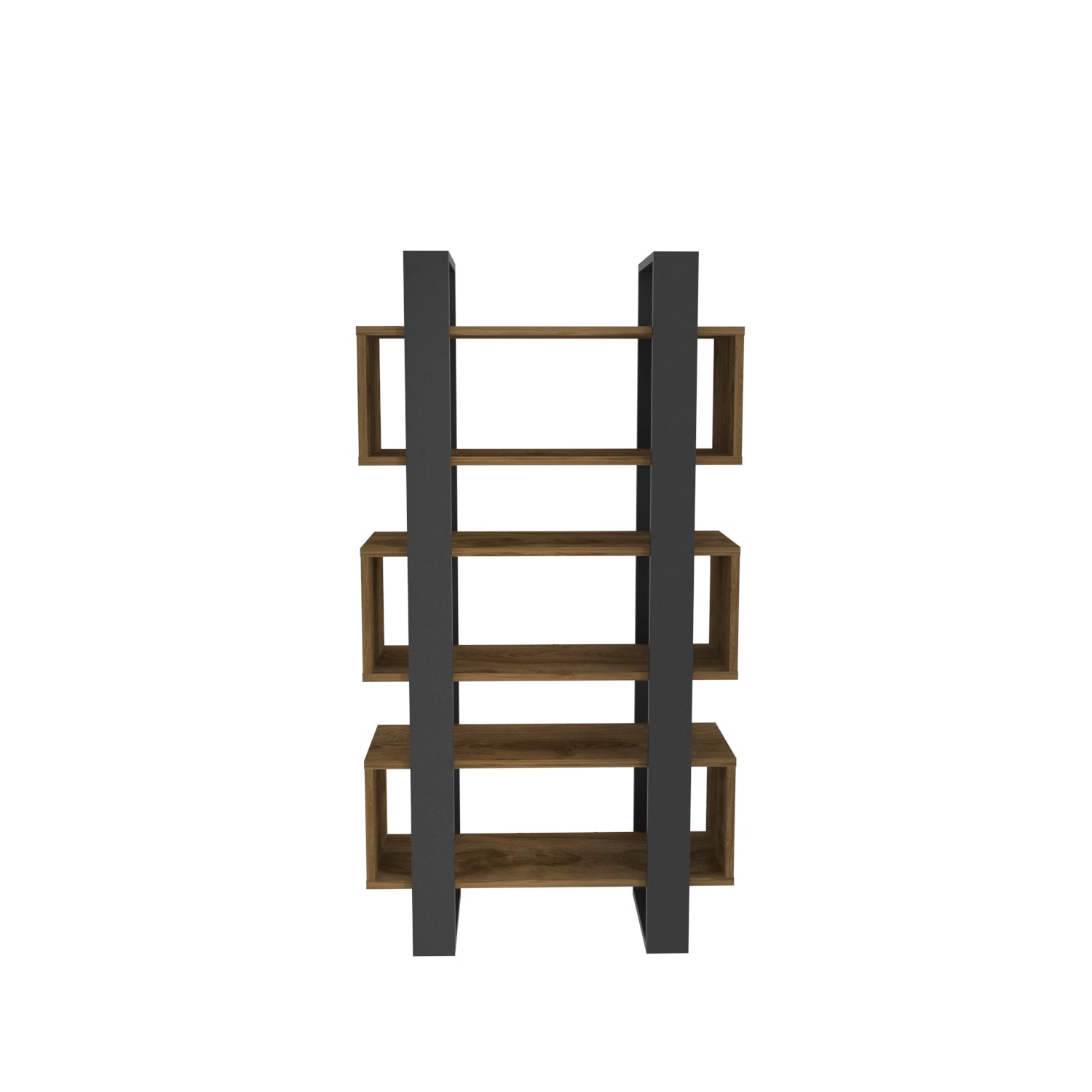 Reina 59" Modern Bookcase with Open Shelves