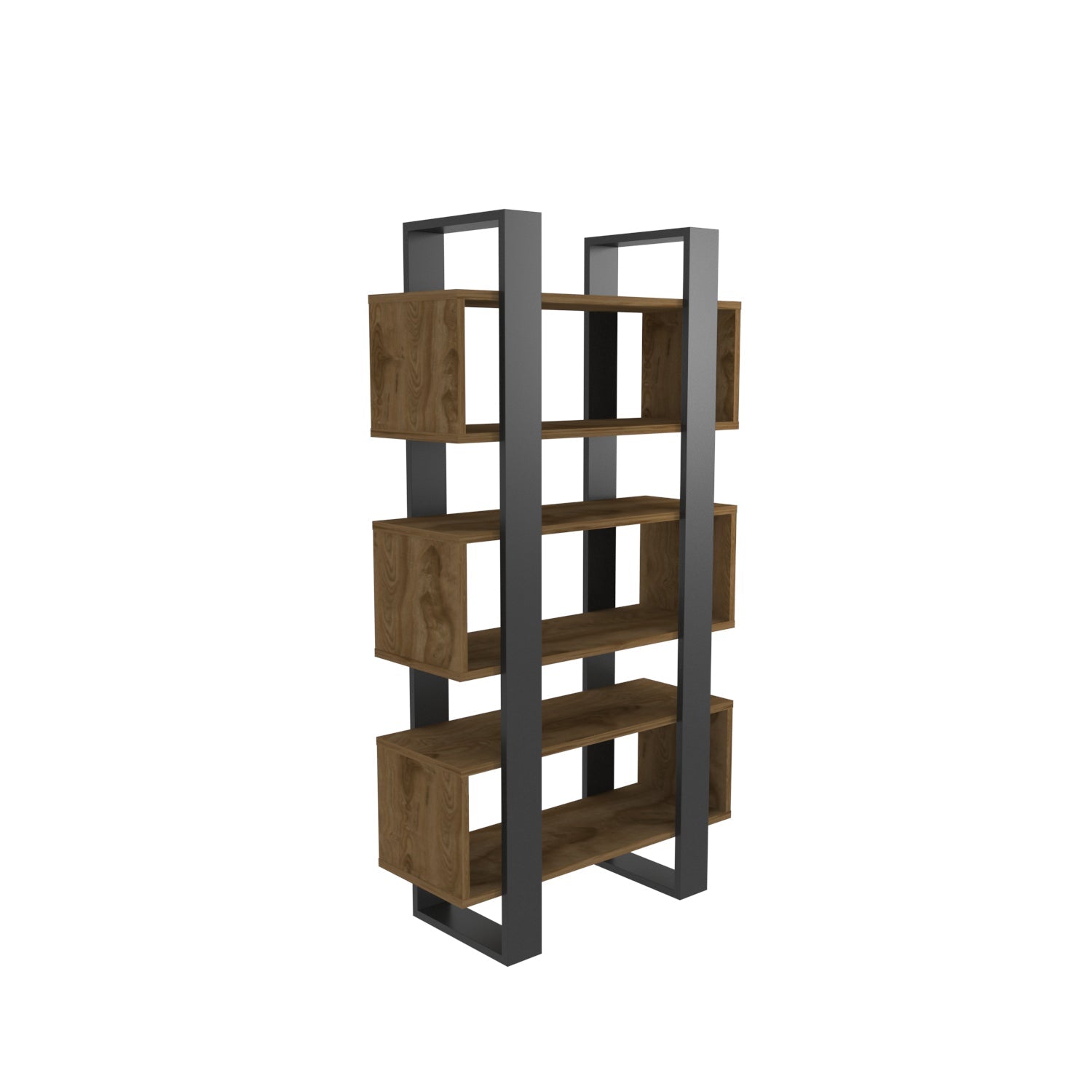 Reina 59" Modern Bookcase with Open Shelves