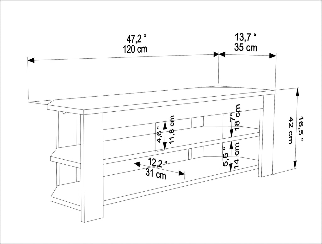 Rita 47" Modern Space-Saving Corner TV Stand