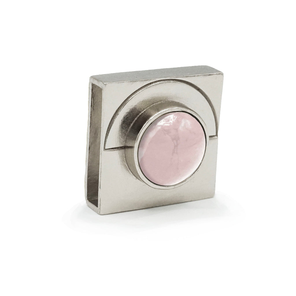 Rose Quartz Moon Crystal Charm – Gold or Silver | DIPHDA